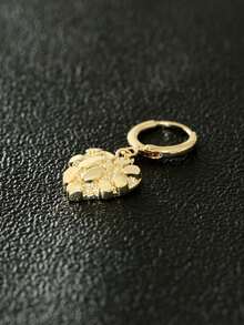 工厂批发价定制10K 14K 18K纯金块耳环，男女款金块耳环，精致珠宝 - 金色 - 查看 5