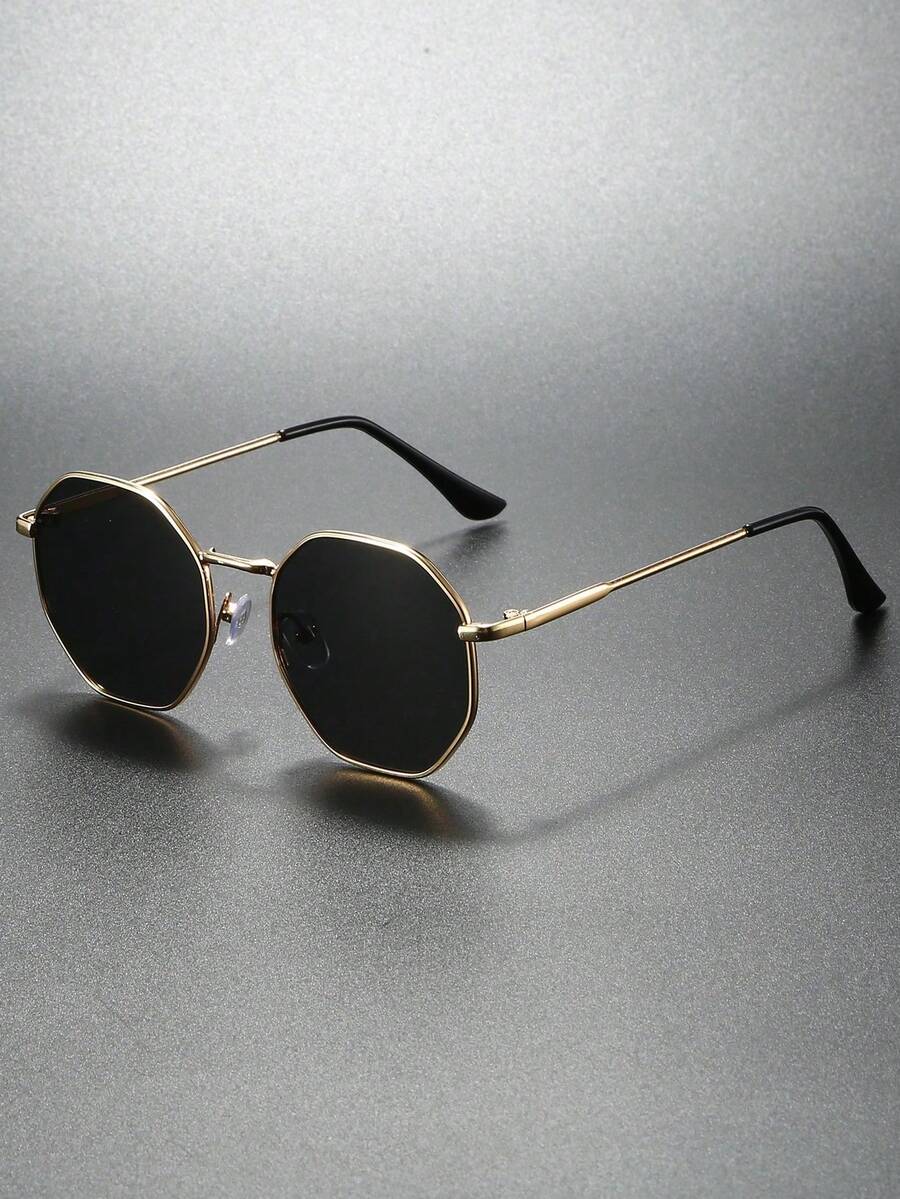 1件男士个性化精致金属几何时尚饰品，适合锐舞派对、街头摄影、热带海滩度假等场合。 - 金色 - 查看 1