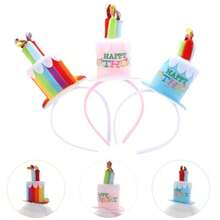 Diadema Diseño de Vela para Fiesta de Cumpleaños 3 Piezas Surtidas de Colores Accesorio Decorativo para Tocado Infantil Color Aleatorio Color AleatorioConveniente y duradero,Los favoritos de los niños - Azul - Ver 5