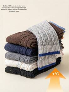 1/2/3/5 双装美利奴羊毛袜，冬季保暖袜，撞色女士中长袜，秋冬季加厚袜