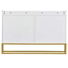 Modern Minimalist Sideboard, 4-Door Handleless Buffet For Dining Room, Living Room, Kitchen (White) - 白色 - 查看 7