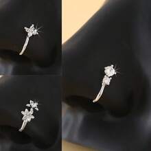 3pcs U-Shaped Fake Nose Piercing Rings, Bohemian Style New No-Drill Nose Rings, Suitable For Daily Wear, Women's Jewelry - Multicolor - View 9