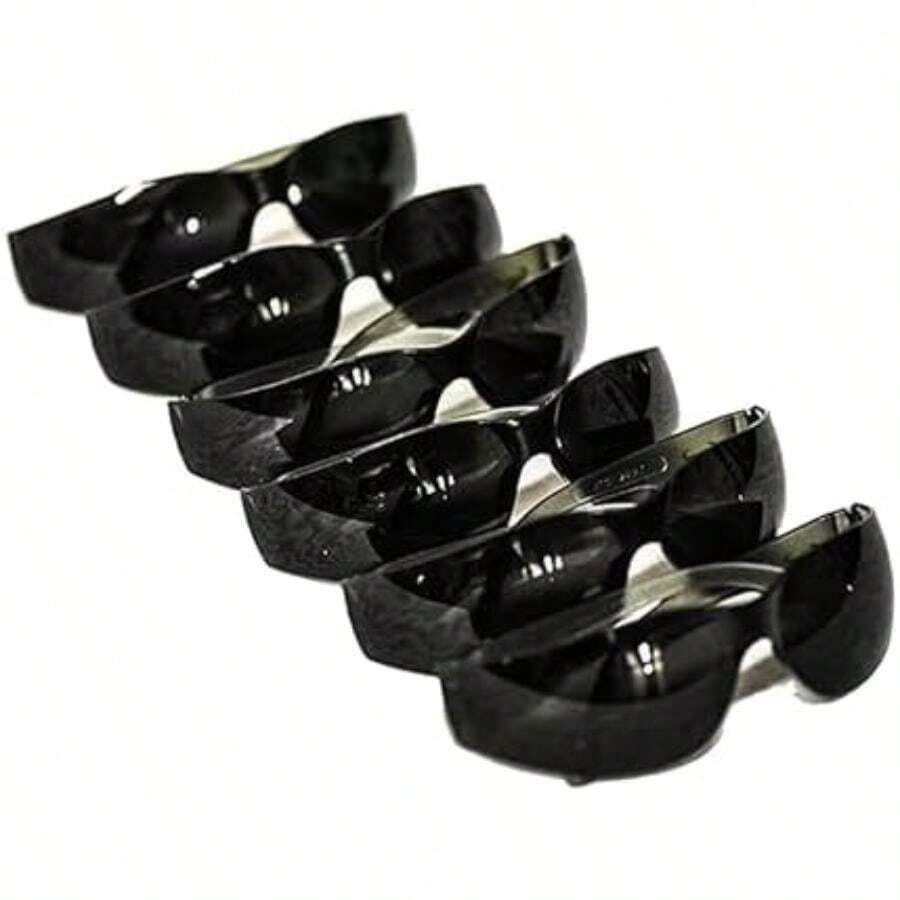 EyePRO - Paquete de 12 anteojos de , anteojos de , resistente a los arañazos, impactos y balísticas(Lentes ahumados, paquete de 6) - Multicolor - Ver 1