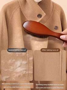 1pc Professional Soft Wool Brush, Suitable For Sweaters And Jackets - Gently Brushes And Removes Cashmere, Wool And Delicate Fabric Lint - Ideal For Fashion Enthusiasts, Great Holiday Gift - Multicolor - View 3