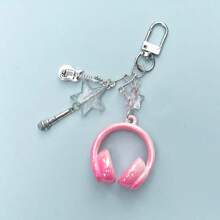 2pcs/Set Y2K Style, Music-Themed, Metallic Finish, Headphone Design, Multi-Functional Phone Strap, Keychain, Backpack Charm, Phone Pendant, Suitable For Daily Matching, Can Be Given As Holiday Gifts To Family, Friends, Lovers, Classmates Or As Friendship Gifts. - Multicolor - View 12