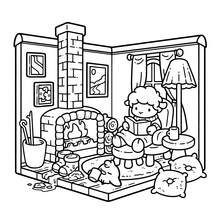 Cozy Coloring Book - 40 Pages, 205gsm Thick Opaque Paper | Imaginative Home Scenes (Foxes Baking Pies In A Cute Kitchen, Chicks And Cozy Decor) | Bold Outlines, Easy To Color, Ideal For Adult Relaxation And Family Leisure, Suitable For Stationery, School Supplies, Great Gift For Girls, Valentine's Day, New Year - Comfy Place - View 8