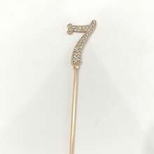 1个/10个合金水钻金色数字0-9蛋糕装饰插牌 生日装饰 婚礼装饰 数字蛋糕装饰 - 彩色 - 查看 29