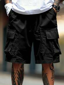 Men's Casual Solid Color Cargo Shorts