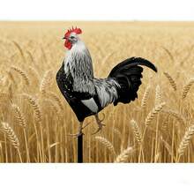 Charmante Acryl Henne Garten Dekoration - Rustikale Weihnachtstier Dekoration, geeignet für Hof und Rasen, Outdoor Statue, lebendiges Design, perfekt für Terrasse, Bauernhof und Garten - Verschiedenfarbig - Übersicht 4