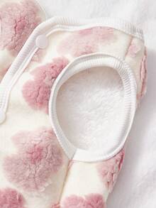 PETSIN 1 件宠物保暖花卉羊毛背心，猫/狗秋冬季加厚背心适合小型/中型宠物 - 粉色 - 查看 4