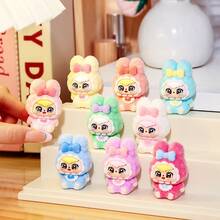 Mignon Nœud Lapin Floqué Décoration DIY Pendentif, Porte-clés, Cadeau, Ornement de Bureau