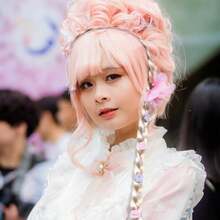 KESYOO Diadema Trenzada De Peluca Para Niña Accesorio De Disfraz De Princesa Peluca De Para Fiesta Cosplay CumpleañOs 65cm Rosa Fibra SinteTicaConveniente y duradero,Los favoritos de los niños - Rosa - Ver 3