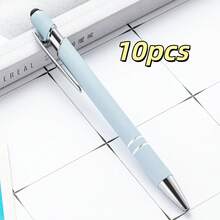 Stylos bille en aluminium personnalisés de couleur neutre Morandi, cadeau de vacances personnalisé, convient pour les fournitures scolaires de retour à l'école pendant l'année scolaire, et stylos personnalisés pour les cadeaux d'enseignants et les prix d'entreprise pour la Fête des enseignants - Multicolore - Voir 18