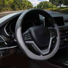 通用型超细纤维皮革汽车方向盘套 38厘米/15英寸，透气防滑无异味，带防滑内衬，夏季款 - 均碼 - 查看 13