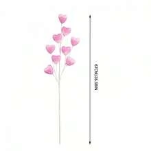 Ramas artificiales de San Valentín con corazón brillante para rellenar jarrones, arreglos florales y decoración para fiestas en el hogar. - vistoso - Ver 7