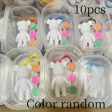 1 pieza de rompecabezas DIY de oso con diamantes de imitación de puntos lindos, caja de regalo creativa, manualidades, pequeños regalos para fiestas. El oso de entrenamiento de ambliopía por puntos (algunos accesorios tienen colores aleatorios)