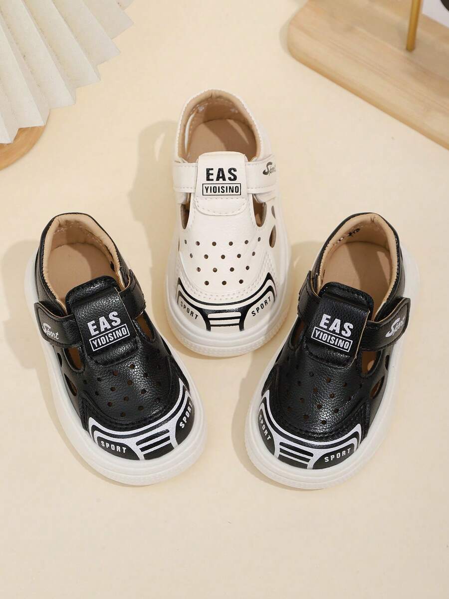 A Pair Of Unisex Summer Mesh Shoes For Children, Boys' Sports Sandals, Girls' Breathable Baby Sandals, Baby Walking Shoes Suitable For Summer - White - View 1