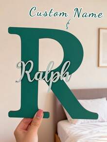 Customized Name Plate - Personalized Room Sign With Name And Initial - 20cm - Multicolor - View 3