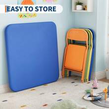 Juego de mesa y sillas plegables para actividades de niños y niñas, ideal para comedor, guardería y aula. - Multicolor - Ver 6