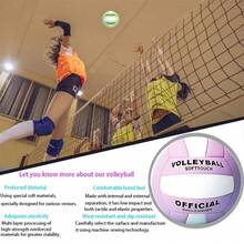 High-Quality Soft Volleyball, Official Size 5 Specification, Suitable For Indoor/Outdoor Training And Beach Recreation, PVC Volleyball, Pink Volleyball, Dedicated For Volleyball Matches, Volleyball Sports Accessories, Volleyball Training Supplies, Stable Anti-Slip, Suitable For Team Sports, Outdoor Activities, Playground Entertainment, Backyard Sports, Volleyball Gift, Multi-Person Interaction, Beach Sports, Sports Gift, Women's Gift, Men's Gift - Multicolor - View 7