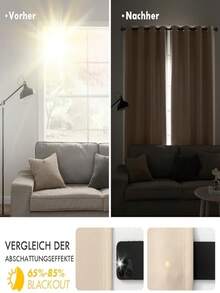 225cm X 225cm (140cm Wide) Blackout Curtains With Eyelets, Soft & Elegant, Suitable For Room Darkening, Living Room Curtains, Beige Color (180g/Pc Fabric)