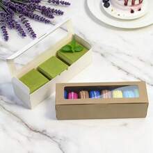 5-Piece Cookie Dessert Boxes, Macaron Cake Bakery Boxes With Clear Windows, Wedding & Birthday Party Favors, Christmas Gift Packaging