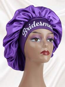 1 bonetă de păr pentru domnișoare de onoare, pentru păr creț, cadouri creative de nuntă pentru domnișoare de onoare, bonetă moale de protecție a părului cu bandă lată pentru somn, utilizare zilnică - poliester, femei, îmbunătățirea buclelor, fără parfum, coafură normală, - Multicolor - Vizualizare 8