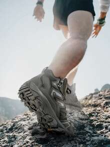 CAMEL CROWN 男士高帮防水徒步靴，轻便背包徒步鞋 - 灰色 - 查看 6