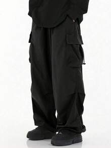 加大码男士工装阔腿裤，多口袋功能性宽松锥形街头休闲裤