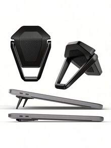 Soporte de laptop de aluminio ultraligero - Ergonómico, portátil, soporte de escritorio invisible con almohadilla de enfriamiento y soporte ajustable - Multicolor - Ver 7