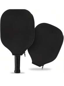 1/2pcs Waterproof Beach Racket Bag, Shockproof Zipper Racket Protective Cover, Ping Pong Racket Storage Bag, Gym Clothes