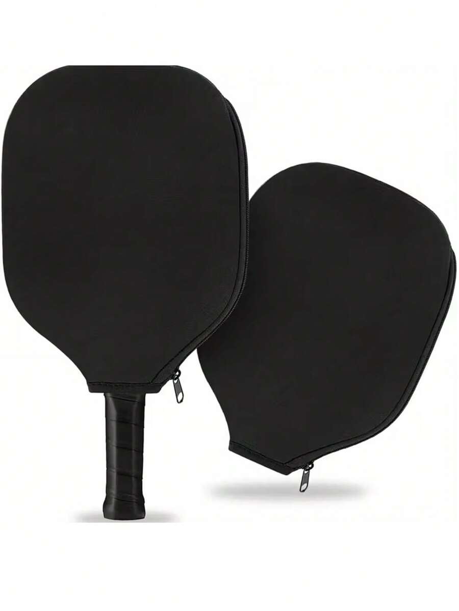 1/2pcs Waterproof Beach Racket Bag, Shockproof Zipper Racket Protective Cover, Ping Pong Racket Storage Bag, Gym Clothes