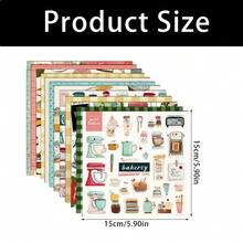 24/36PCS Retro Magazine Scrapbook Paper Pad, 5.9*5.9inch Single Side Heavyweight Vintage Kitchen, Polka Dot, Striped, Plaid Design Pattern Scrapbooking Paper, Perfect For Card Making, Crafting Projects, DIY Craft, Bullet Journals, Journal Supplies - Multicolor - View 2