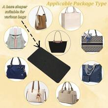 2025款手提包收纳内胆包，多口袋毛毡手提包收纳袋，带拉链和杯架，旅行必备 - 米色 - 查看 7