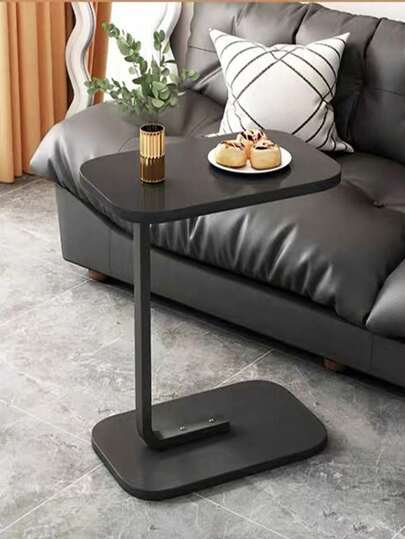 Mesa auxiliar para sofá cama, mesa auxiliar nordica en forma de U con tabloide, pequeña mesa auxiliar para todo uso, elegante y moderna