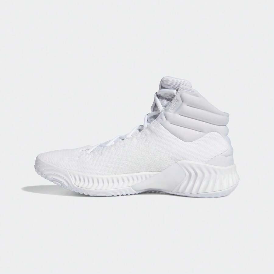 Adidas PRO BOUNCE 男士中帮极简篮球鞋，舒适运动休闲鞋 FW0902 - 白色 - 查看 1