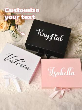 ブライダルパーティー記念ボックス、テキストをカスタマイズ、プロポーズ ブライダルパーティーボックス - マグネット式 カスタムギフトボックス、バレンタインデーのギフト、カップルのギフト、特別な日を祝うための忘れられないお礼のギフト、パーソナライズされた結婚式やロマンチックな機会のギフト