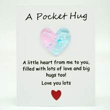 1 pieza, Una pequeña tarjeta de poema de abrazo de bolsillo, regalo de aislamiento, ficha de abrazo, regalo de pensar en ti con decoración de resina linda con tarjeta de felicitación alentadora, regalo especial de cumpleaños, boda, fiesta de San Valentín, decoración del hogar, decoración de la habitación, cosas baratas, regalos de Pascua, etiquetas de Navidad, etiquetas de San Valentín - Multicolor - Ver 9