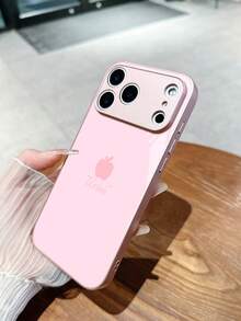 Customized Phone Case With Personalized Name, Pink Letter Elements Design, Protective Shell Compatible With S24 Ultra, S25 Ultra, 17 Pro Max, 16 Pro Max, 15 Pro, 14 Plus, 13 Pro, 12 Pro Max, 11, Xs Max, 8, 7, 6 Plus, Durable Mobile Phone Accessory International Version - Pink - View 4
