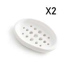 1pc Silicone Soap Dish - Stylish Oval Self-Draining Soap Holder With Multifunctional Storage Rack - Perfect For Bathroom Countertops, Sinks, And Countertops, Ideal For Keeping Soap Bars Within Reach, Durable And Space-Saving Bathroom Accessories