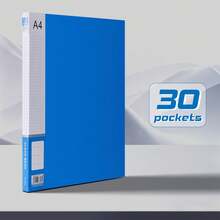 Pochettes transparentes A4, dossiers de bureau et scolaires, protecteurs de documents multicouches transparents, sacs de classement de certificats et documents pour étudiants, dossiers avec poches transparentes, sacs de rangement de matériel d'apprentissage et de copies d'examen, fournitures de rentrée scolaire - Bleu azur - Voir 13