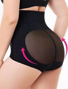 Nebility Plus-Size Women's Leggings For Spring Summer Autumn And Winter Shorts That Lift The Buttocks Shape The Body And Flatten The Tummy High-Waisted Shaping Pants - 黑色 - 查看 2