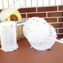 1 pieza Bolsillo interior tejido a mano, Tablero de tejido de plástico, Hacer billeteras DIY, Manualidades - Multicolor - Ver 10