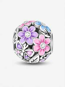1pc Fashionable Flower & Butterfly Beaded Pendant, Suitable For Women's Bracelet/Bangle DIY Jewelry Making And Daily Outfit Matching, An Ideal Accessory For Girls - Beads - View 17