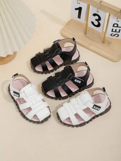 A Pair Of Male And Female Same Style Factory Direct Korean Version Boys' Sandals, Baby Beach Toe Sandals Suitable For Summer