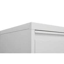 Archivador de 3 cajones con Cerradura, archivadores Verticales Resistentes para Oficina en casa, gabinete de Almacenamiento de Acero de Metal para Archivo de tamaño Legal, Requiere Montaje - Blanco - Ver 7
