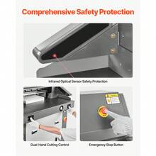 Electric Paper Cutter, Metal Hydraulic Paper Cutter Machine, 26 Inch Cutting Width, 3.94 Inch Cutting Thickness, Large Size Electric Guillotine Trimmer With Infrared Function And Spare Blade - 26-inch 100mm - View 5