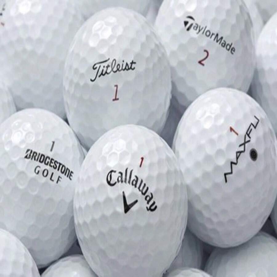 12-Pack Mint Refinished Golf Balls - White, Flawless Cosmetic For Amateur Golfers - 12 - View 1