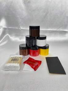 6-Color Leather Edge Coating Kit, Includes Disposable Gloves, Applicator Sticks, And Sandpaper, Designed For Repairing Leather Edges On Bags And Accessories (Black, Red, White, Yellow, Brown, Light Brown), Shoe, Spring Summer Picks, Brides Maid Gifts, Room, Bedroom Decor, Bedroom Decor, Beach, Travel, For Men, For Women, Vacation, Women's Day, Travel Essentials, Wedding Favors, Y2k, Bedroom, Car Accessories Women, Kitchen Decor,Wedding,Y2k,Party - Leather Edge Banding Paint Kit - View 8