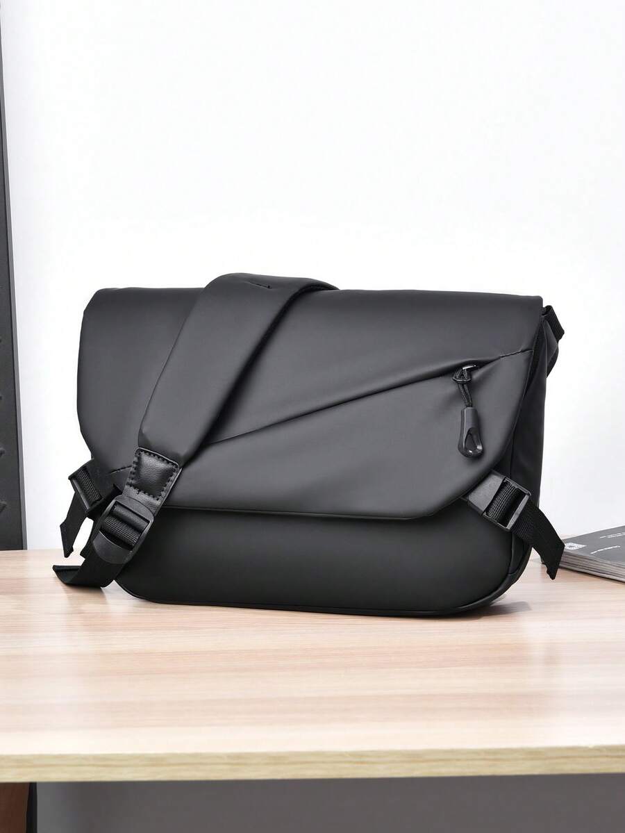 男士斜挎包，时尚大容量单肩/斜挎包，耐用PU皮革纯色方形包，防水休闲男士单肩包，轻便斜挎包，柔软方形包，送给年轻男士的绝佳礼物